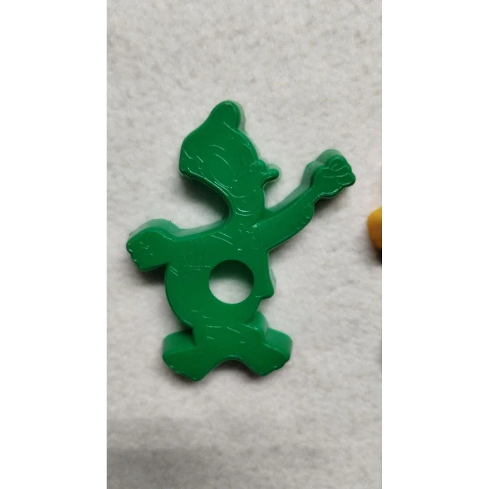 Disney Mickey Mouse‎ & Donald Duck Plastic Cookie Cutters Vintage Yellow Green